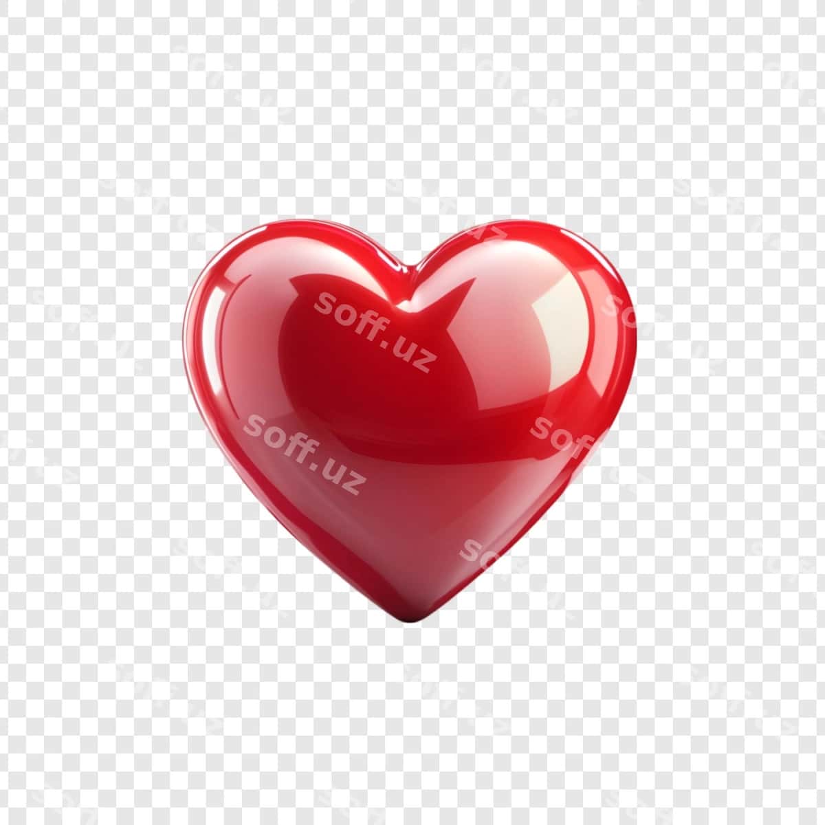 3D qizil qalb | 3d red heart 1
