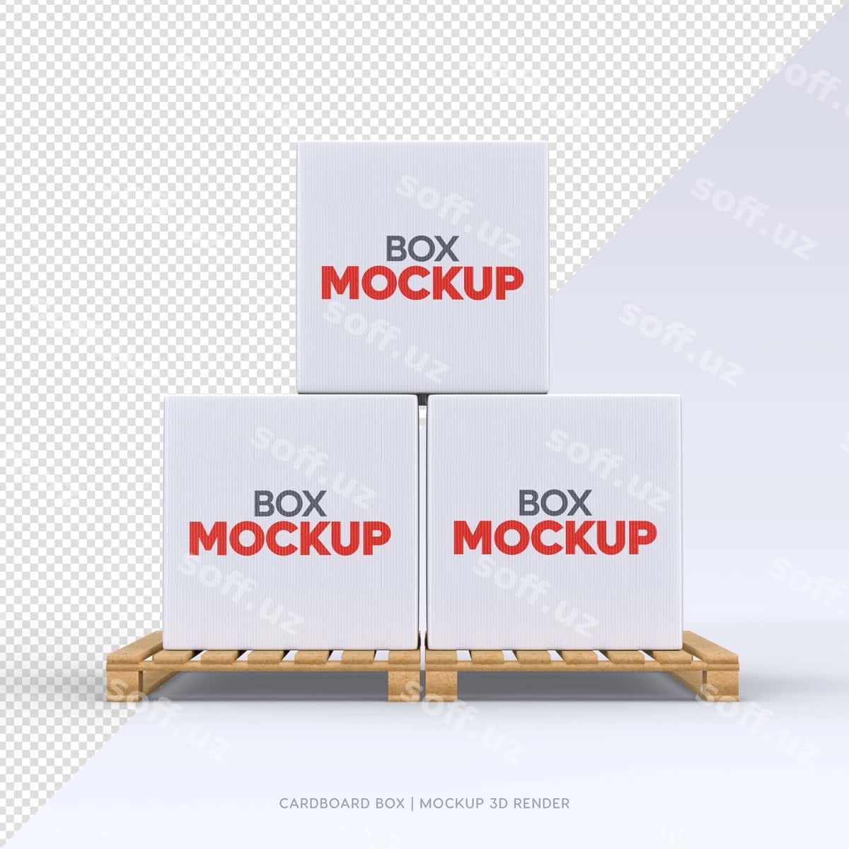 3d rendering karton quti namunasi | 3d rendering cardboard box mockup 1