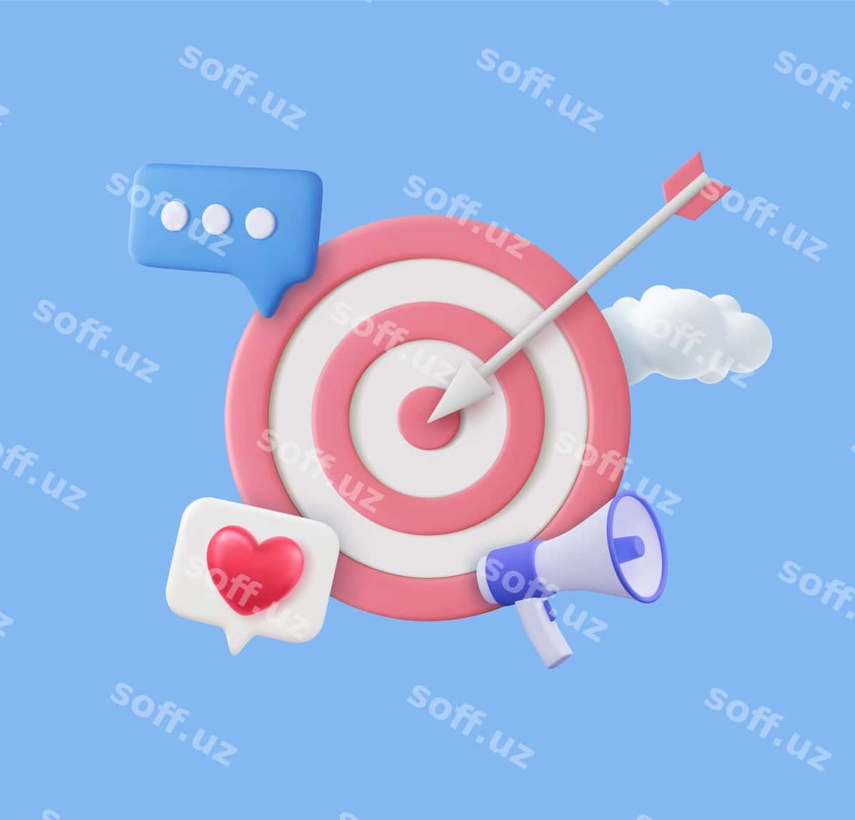 3d seo optimallashtirish smm kontseptsiyasi | 3d seo optimization smm concept 1