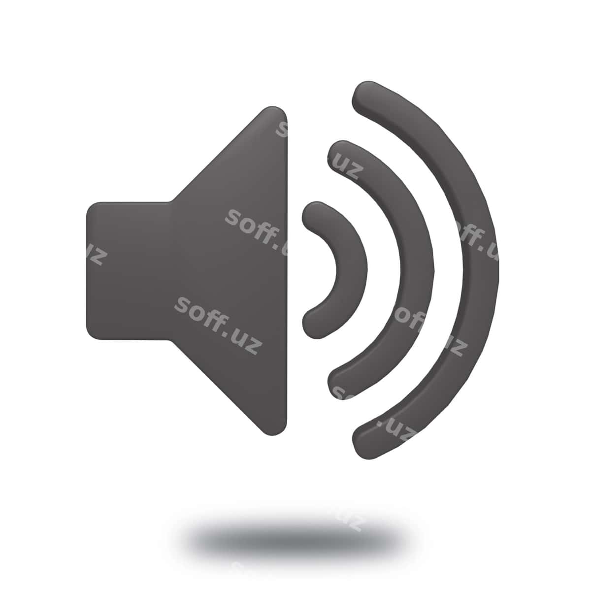 3D karnay belgisining dumaloq tugmasi | 3d speaker icon round button 1