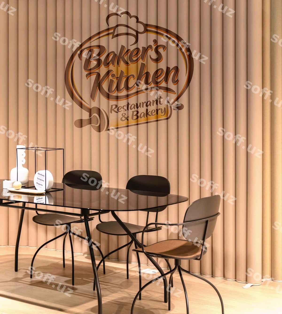 3-oʻlchovli devor logotipi namunasi | 3d wall logo mockup 1