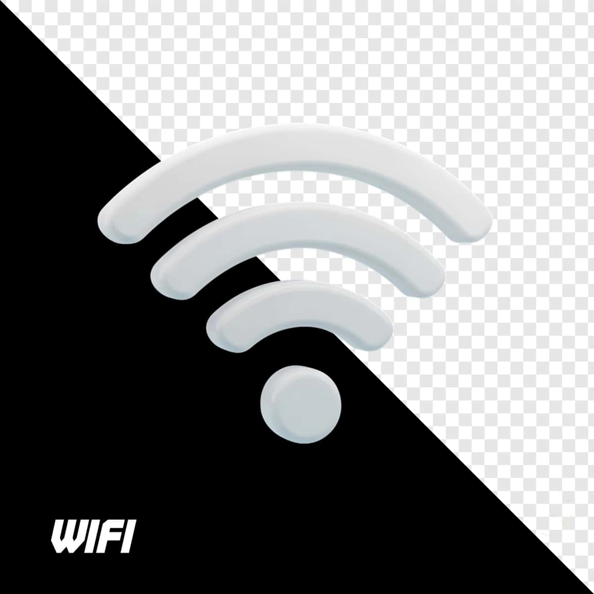 3D Wi-Fi tarmoq signali belgisi | 3d wifi network signal icon 1