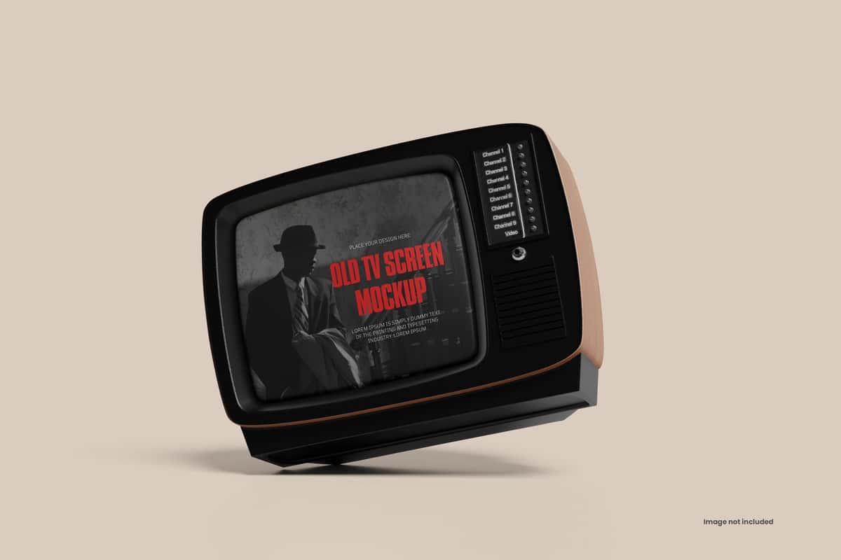 Eski televizor maketi | Old tv mockup 1