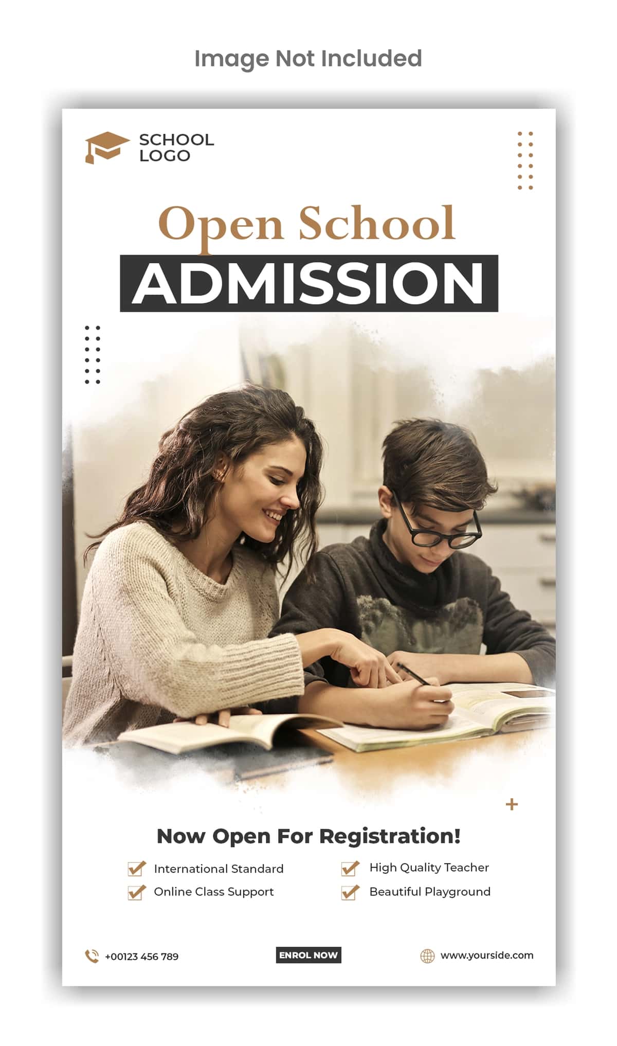 Qabul qilish ijtimoiy media instagram hikoya shablon dizayni | Admission social media instagram story template design 1