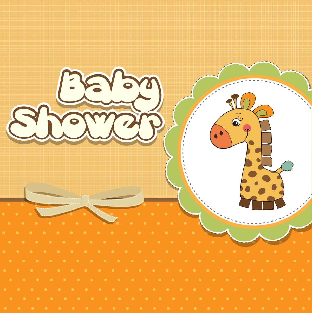 Jirafa tasvirlangan yangi tug'ilgan chaqaloqni e'lon qilish kartasi | New baby announcement card with giraffe 1