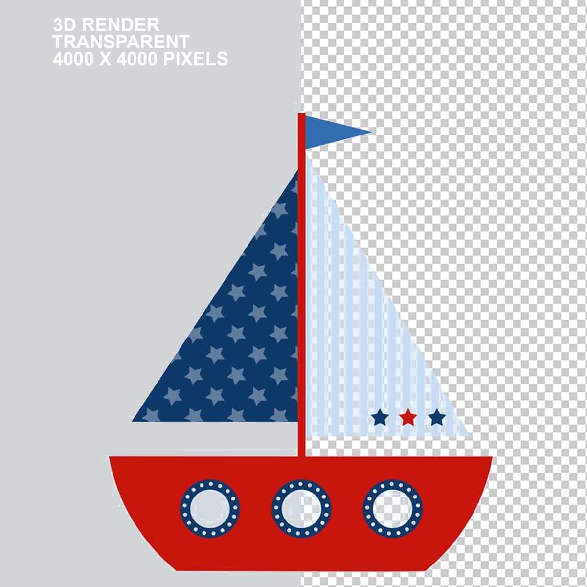 Moviy qizil o'yinchoq yelkanli qayiq multfilmi yelkanli qayiq multfilmi qahramon burchagi | Blue red toy sailboat cartoon sailboat cartoon character angle 1