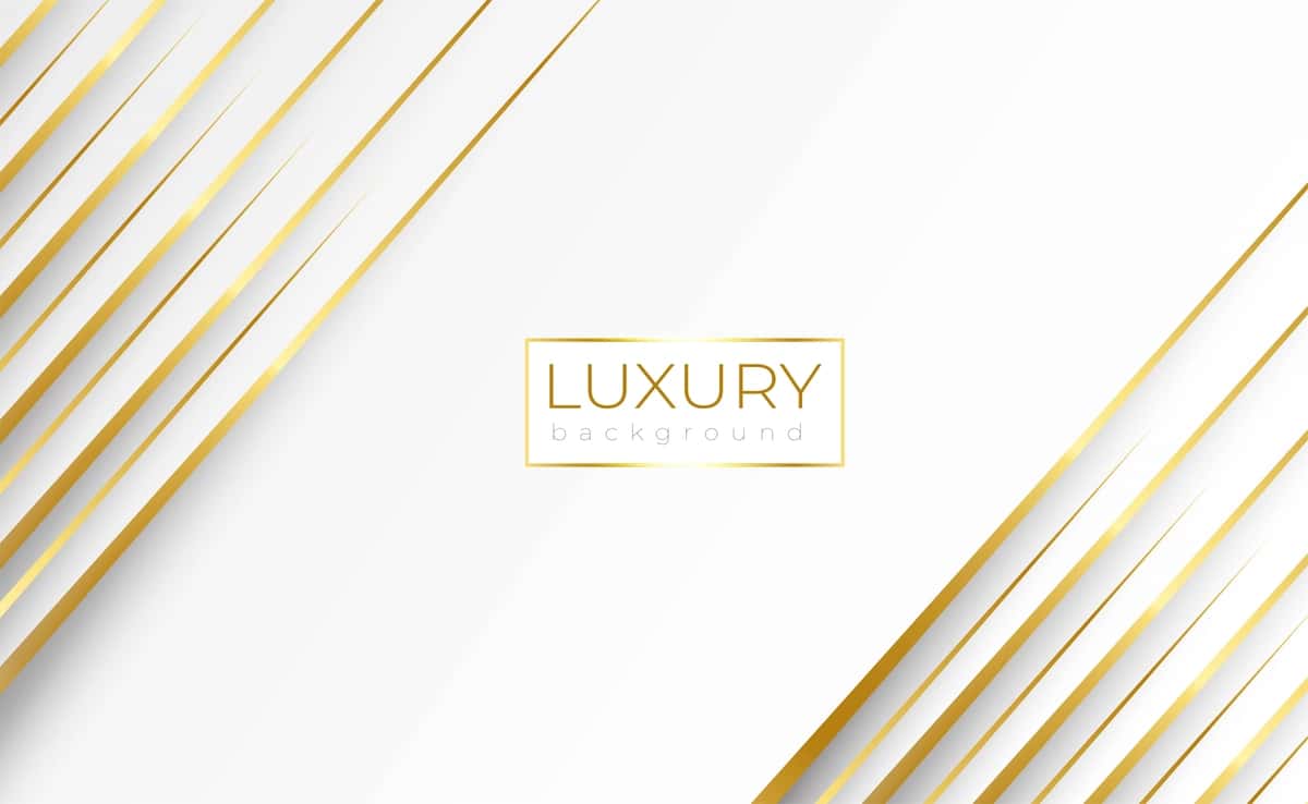 Dinamik oltin chiziqli hashamatli oq fon | Luxury white background with dynamic gold line 1