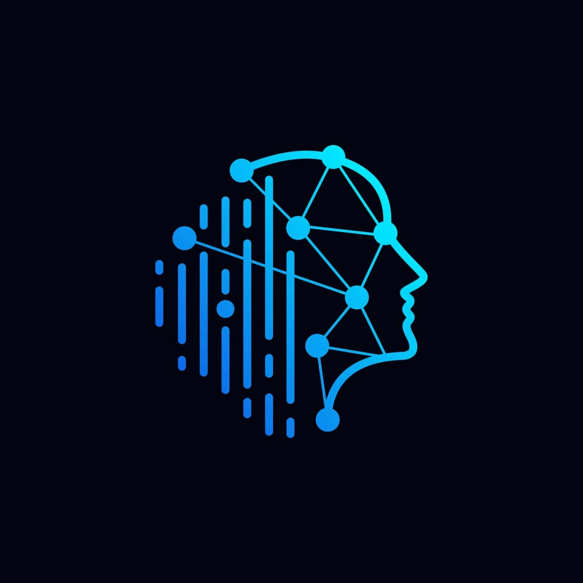 Inson ramzi sun'iy aqlli logotip dizayn shabloni vektor tasviri | Human symbol artificial intelegent logo design template vector illustration 1