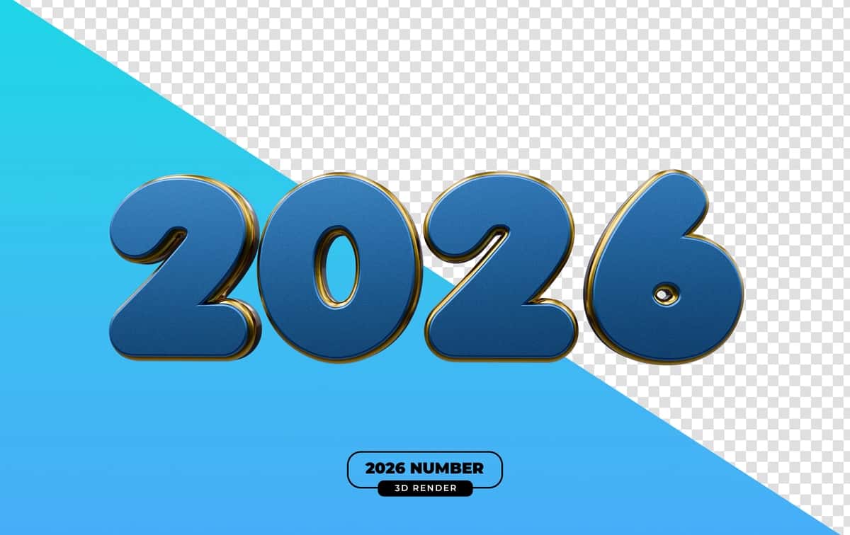 2026 yangi yil 3d render | 2026 new year 3d render 1