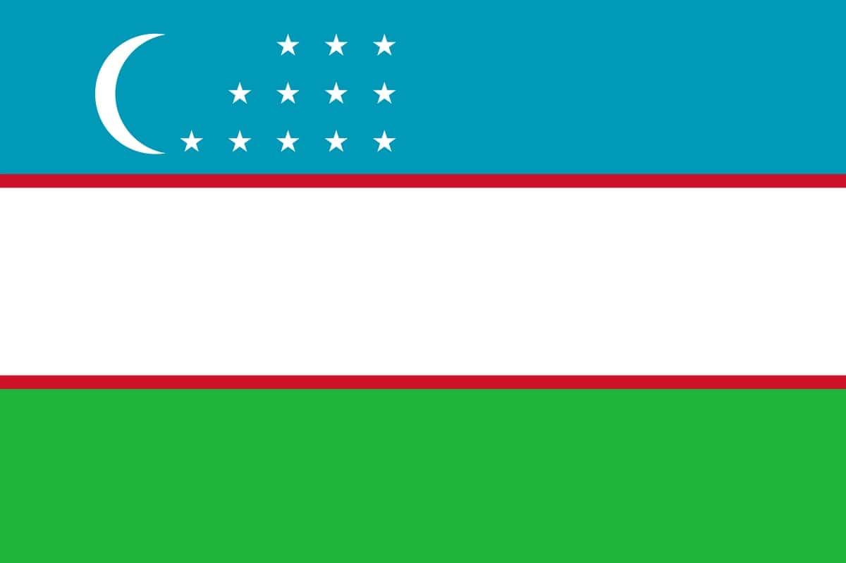 Yassi illyustratsiya O'zbekiston davlat bayrog'i | Flat illustration uzbekistan national flag 1