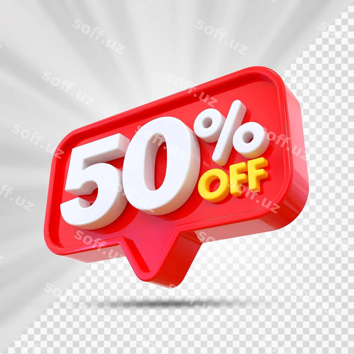 50 foiz chegirma reklamosiya | 50 percent sale off promotion 1