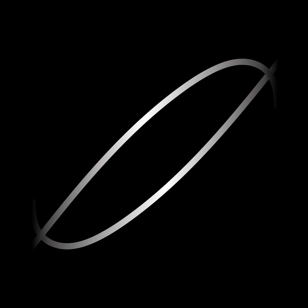 Yorqin mavhum halqa qora | Glowing abstract loop black 1
