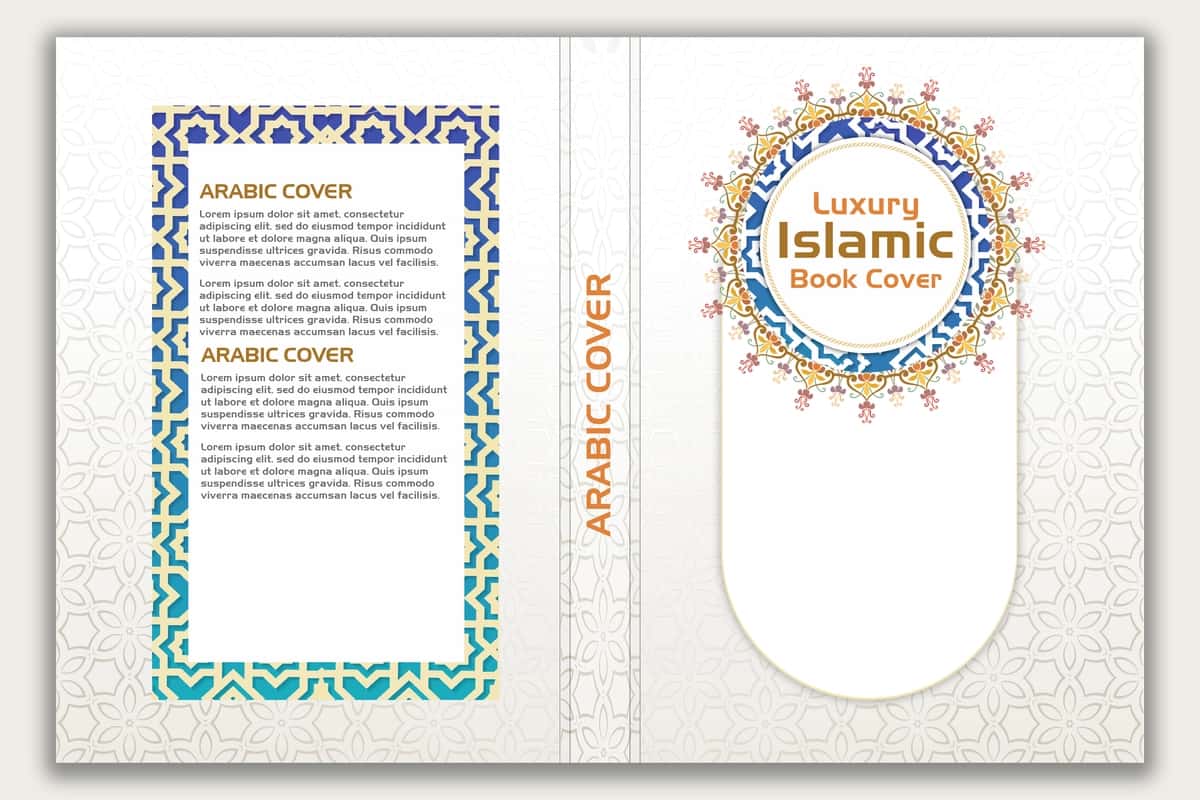 Islom arabcha qopqoq dizayn shabloni | Islamic arabic cover design template 1