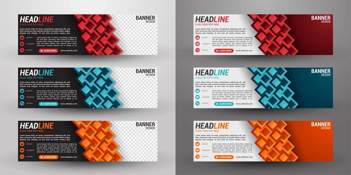 Uchta biznes bannerini o'rnating | Set three business banner 1