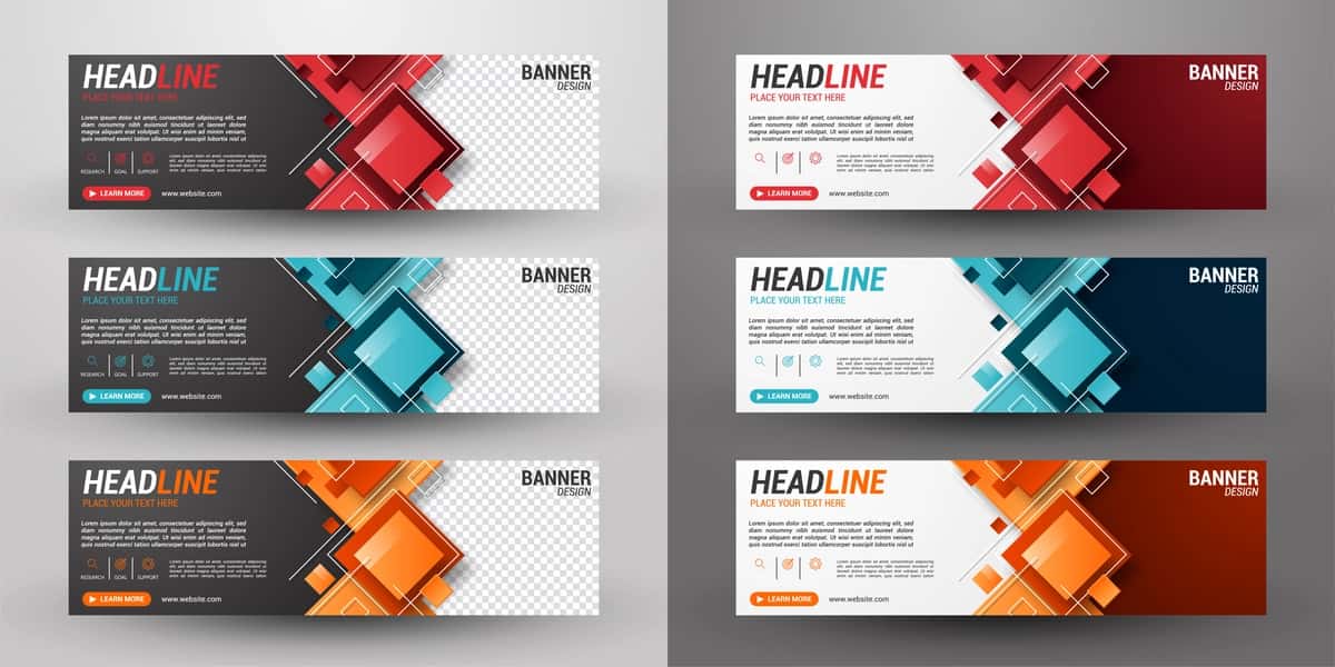Uchta biznes bannerini o'rnating | Set three business banner 1
