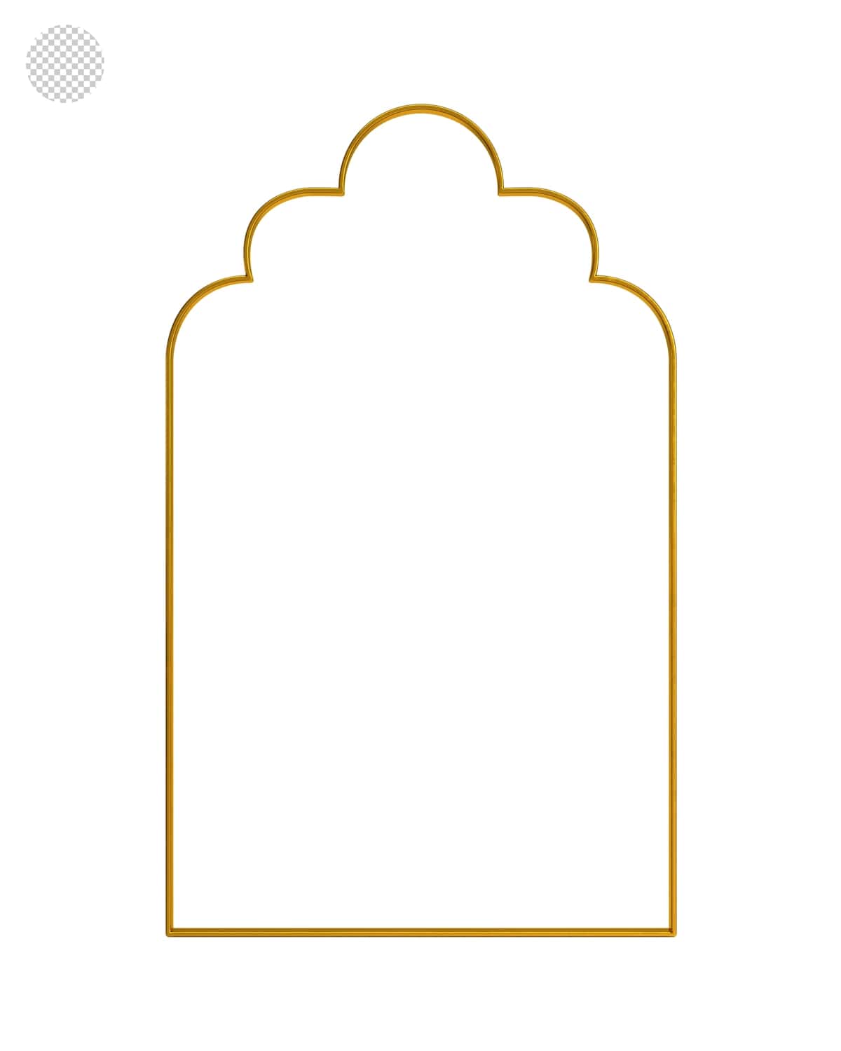 3D oltin chegara oltin 3D arab Windows ramka siluetlari bilan islomiy ramka | Islamic frame with 3d gold border gold 3d arab windows frame silhouettes 1