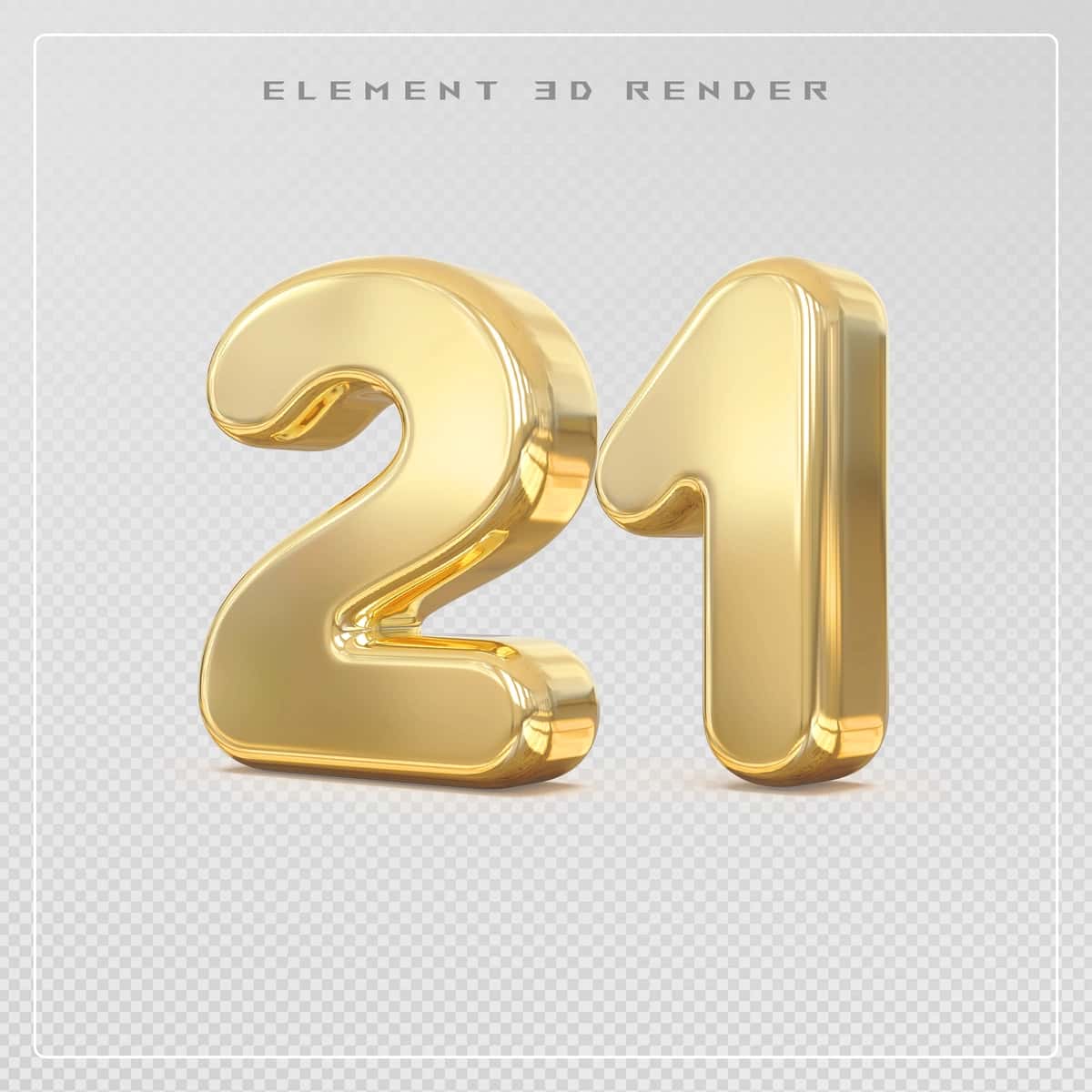 Oltin 3d raqami 21 | Gold 3d number 21 1
