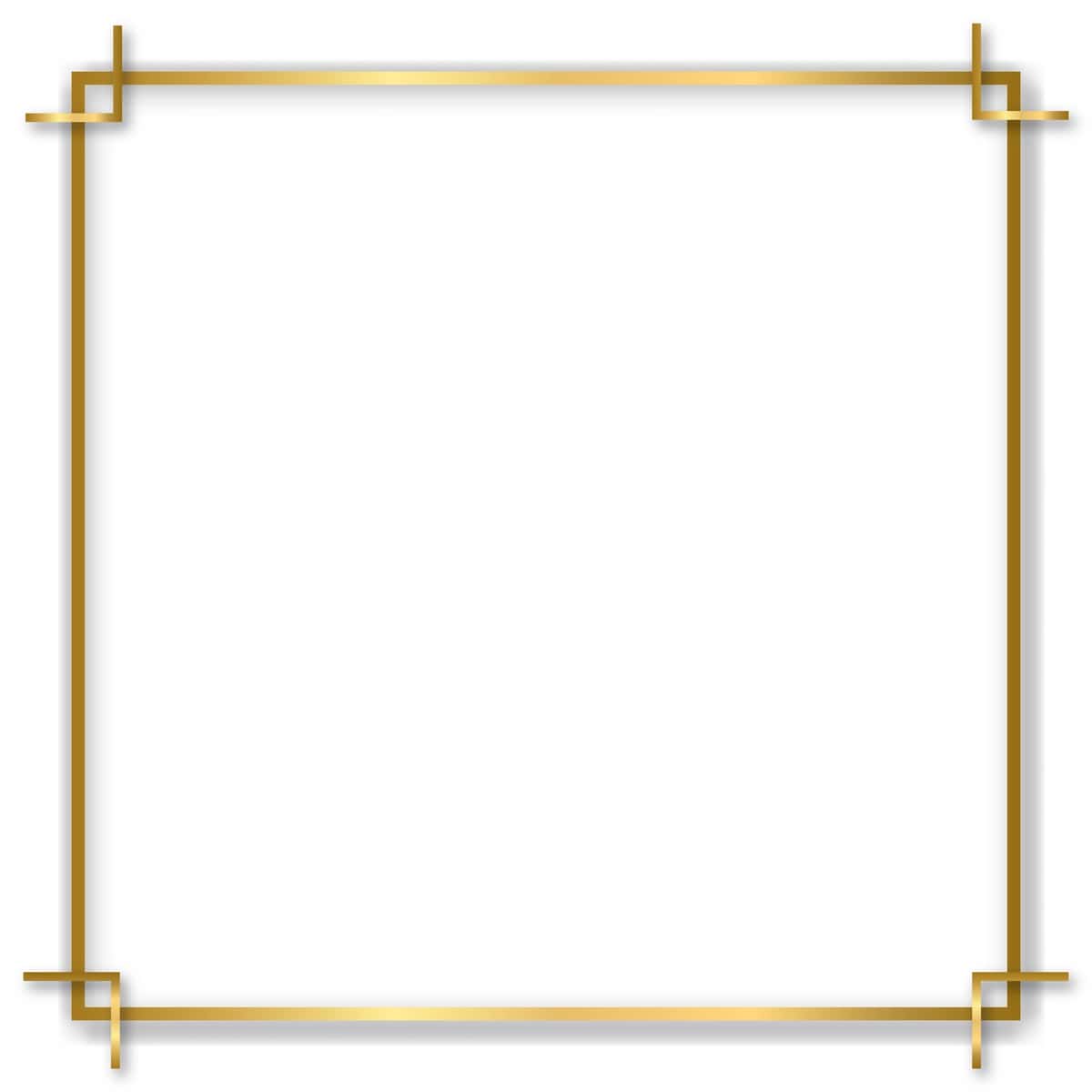 Oltin rangda yaltiroq, yorqin vintage ramka, soyalari izolyatsiya qilingan shaffof | Gold shiny glowing vintage frame with shadows isolated transparent 1