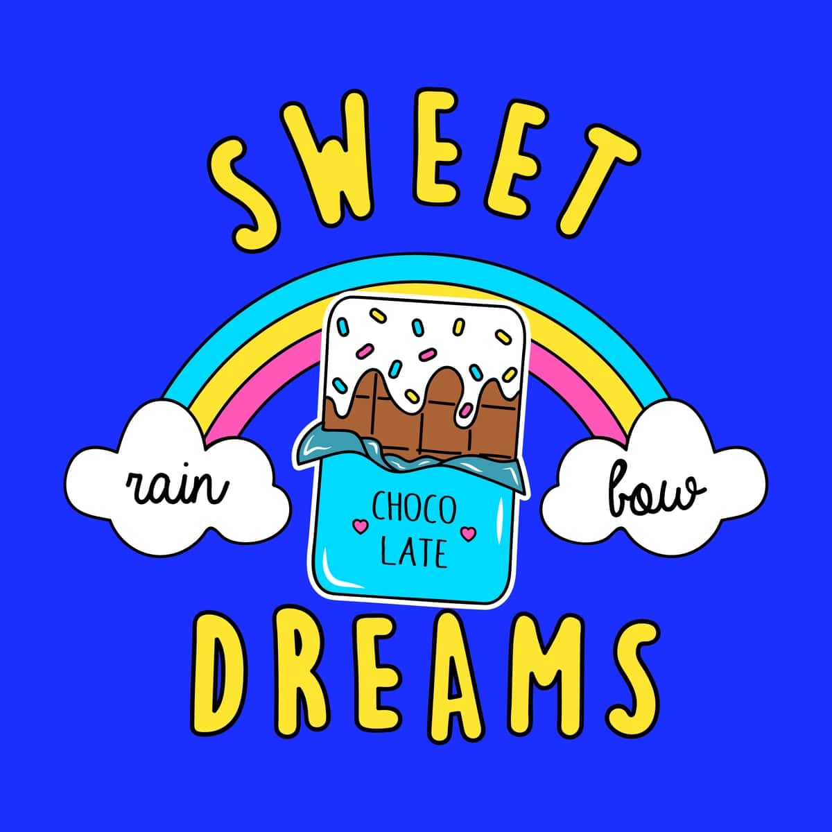 Shirin tushlar shokoladi va kamalak sepilgan | Sweet dreams chocolate with sprinkles rainbow 1