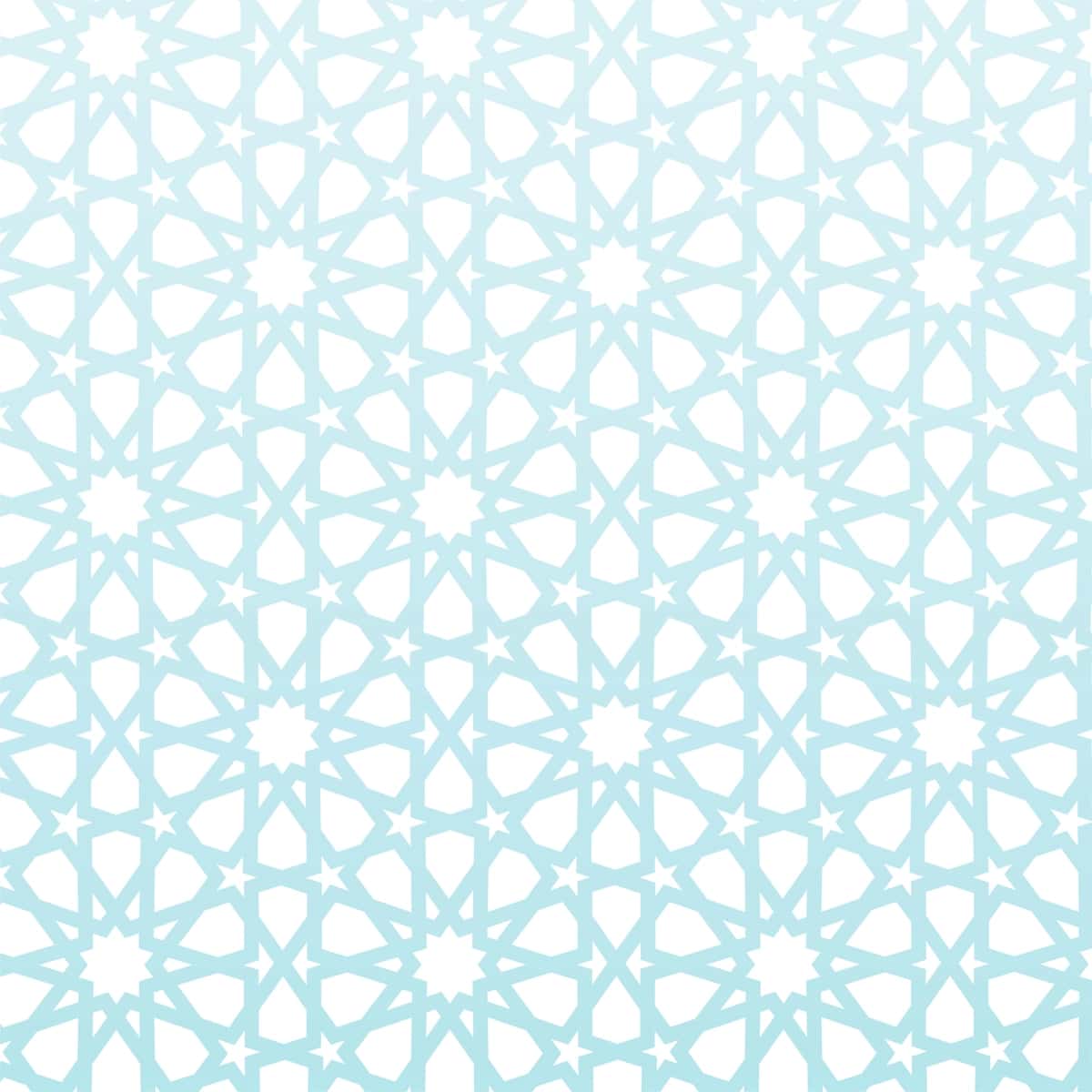 Islom geometrik yulduz mozaikasi och ko'k | Islamic geometric star mosaic pale blue 1