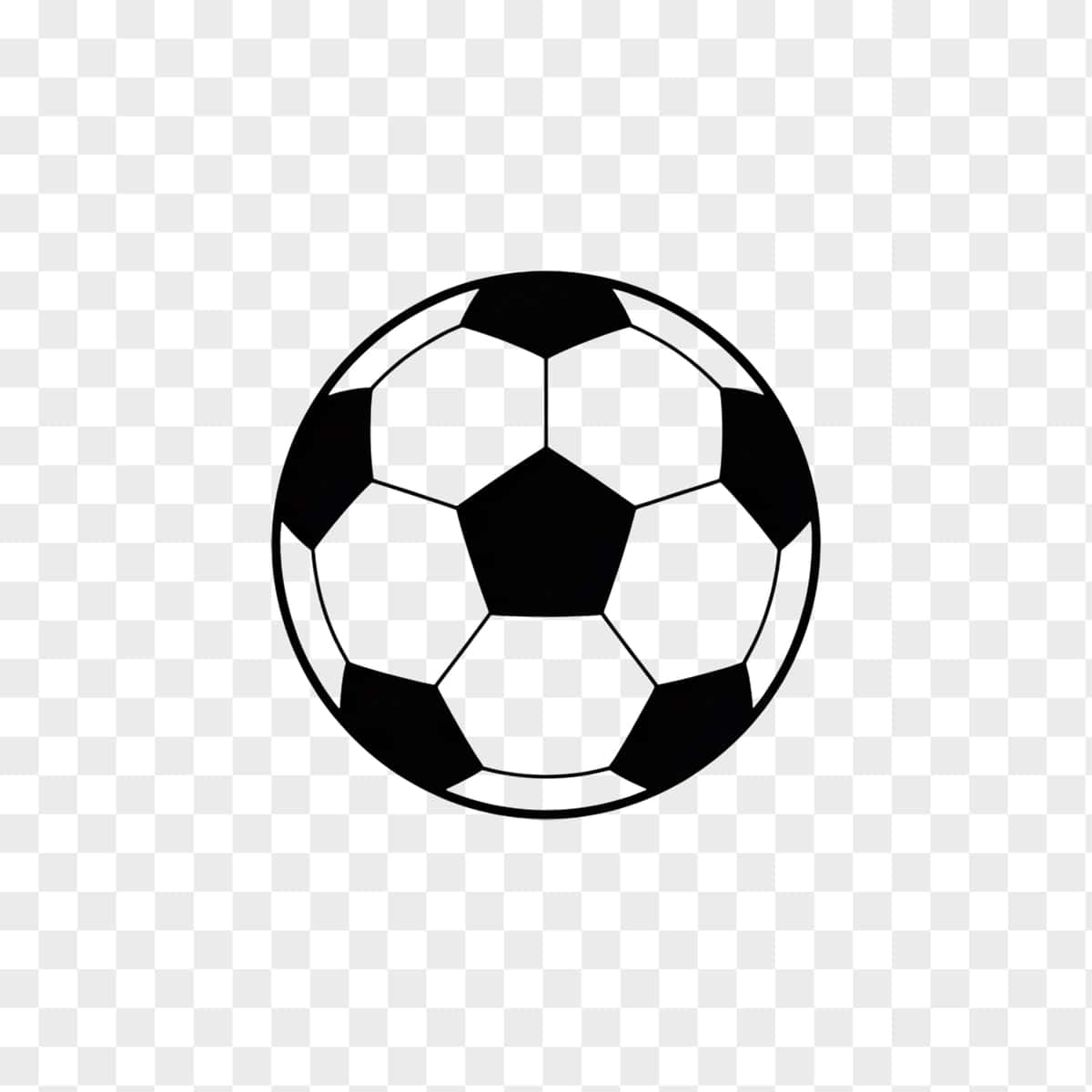 Klassik futbol to‘pi belgisi | Classic soccer ball flat icon 1