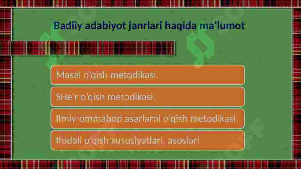 Masal janrining boshqa janrlardan farqini tushuntirish 2