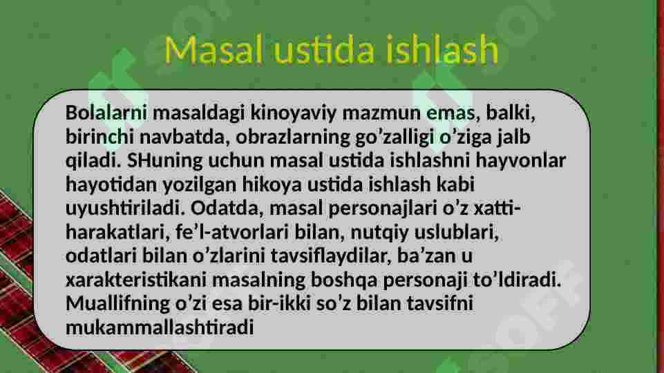 Masal janrining boshqa janrlardan farqini tushuntirish 4
