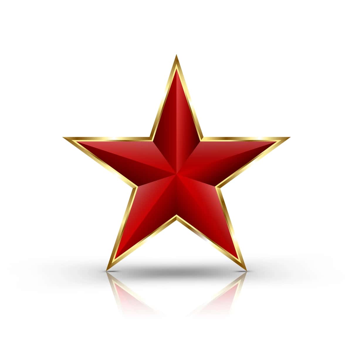3D qizil yulduzcha izolyatsiya qilingan oq | 3d red star isolated white 1