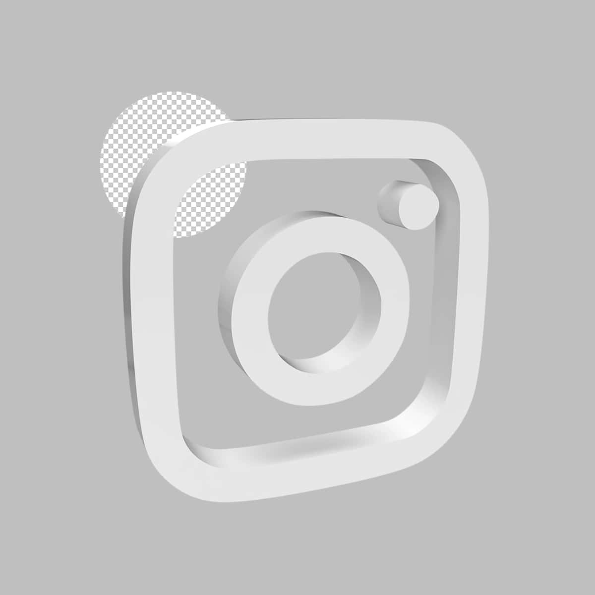 Instagram belgisi foydalanuvchi interfeysi elementi 3D render illyustratsiyasi | Instagram icon user interface element 3d render illustration 1