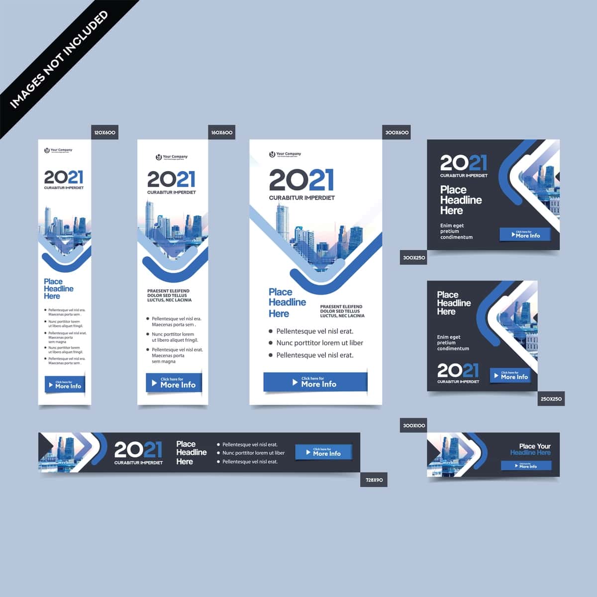 Shahar fonidagi korporativ veb-banner shablonlari bir nechta o'lchamdagi | City background corporate web banner template multiple sizes 1