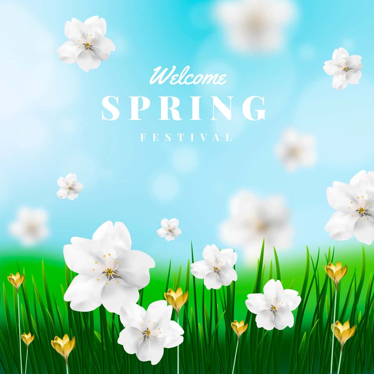 Haqiqiy bahor tasviri | Realistic spring illustration 1