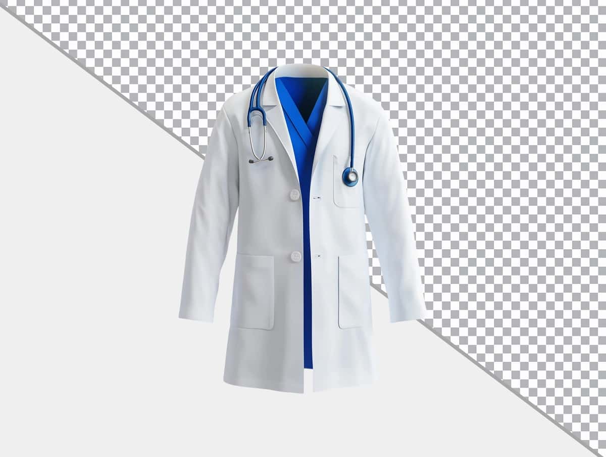 Doktor formasi izolyatsiya qilingan shaffof fon | Doctor uniform isolated transparent background 1