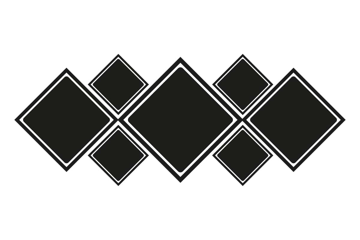 Qora oq tasvir uchta olmos shakli | Black white image three diamond shapes 1