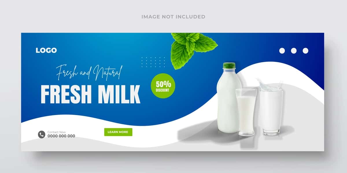 Sut reklama to'plami flayer banner shablonlari instagram hikoyalari | Milk advertising bundle flyer banner template instagram stories 1