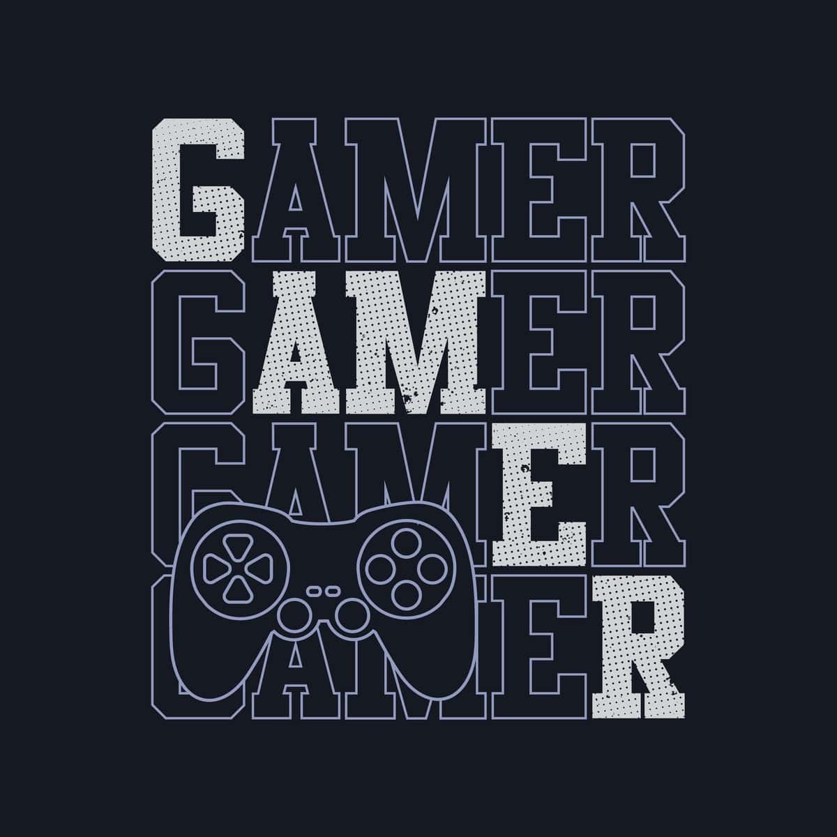 O'yinchining zamonaviy futbolka kiyimi mavhum dizayn vektor bosma tipografiya | Gamer stylish tshirt apparel abstract design vector print typography 1