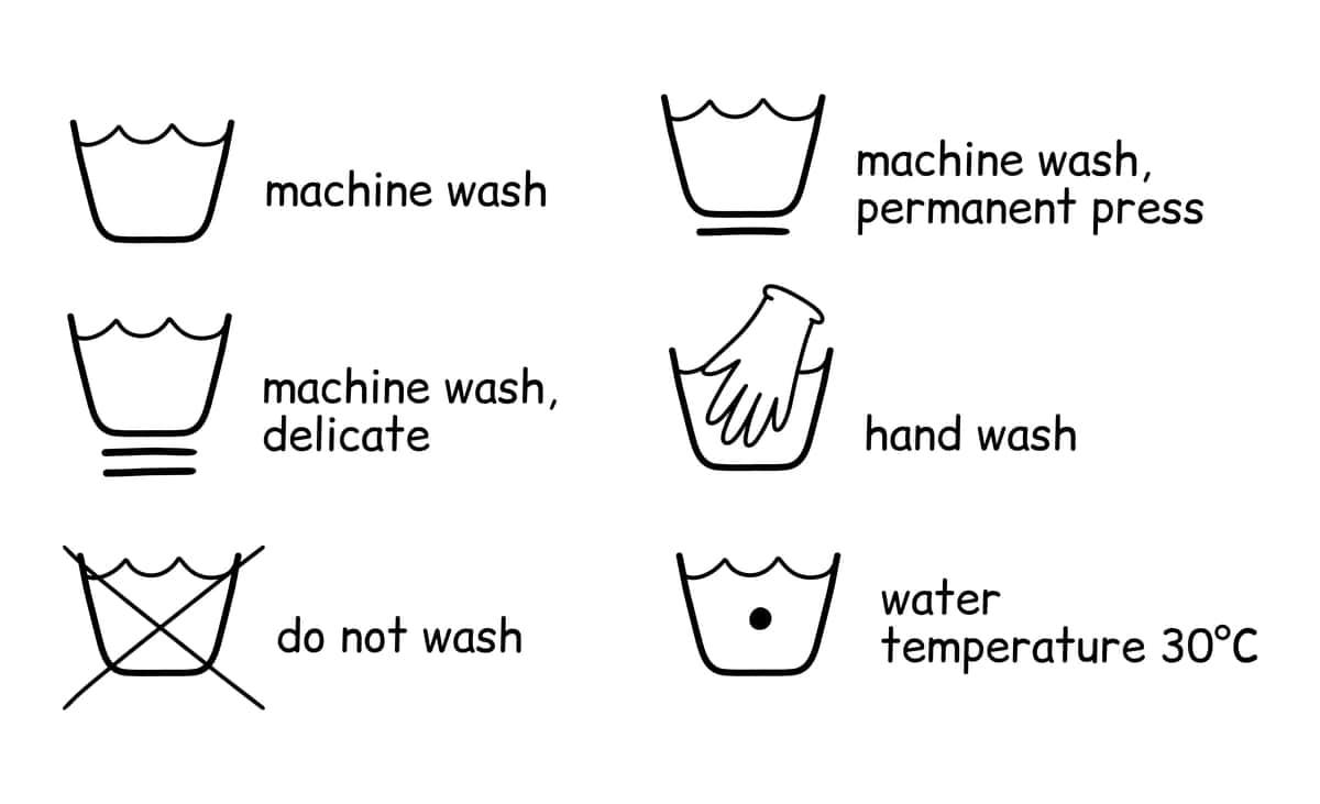 Vektorli kir yuvish belgisi qo'lda chizilgan vektor kir yuvish belgilarini o'rnatdi | Vector laundry icon set hand drawn vector laundry symbols 1