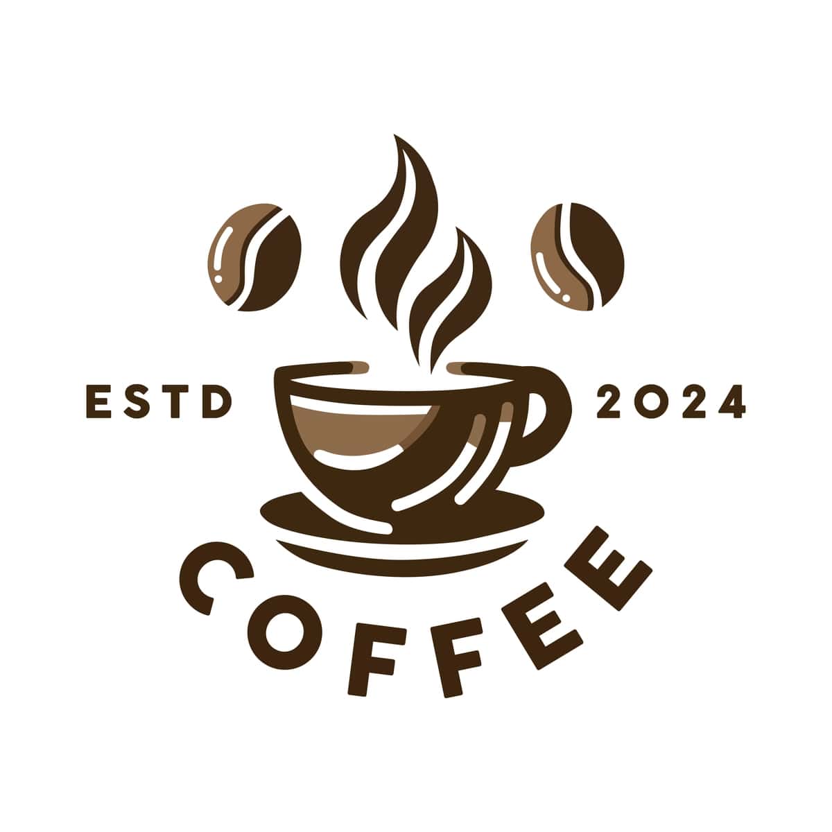 Kubokdagi qahva oq fonda kofe so'zlari yozilgan | Cup coffee is white background with words coffee 1