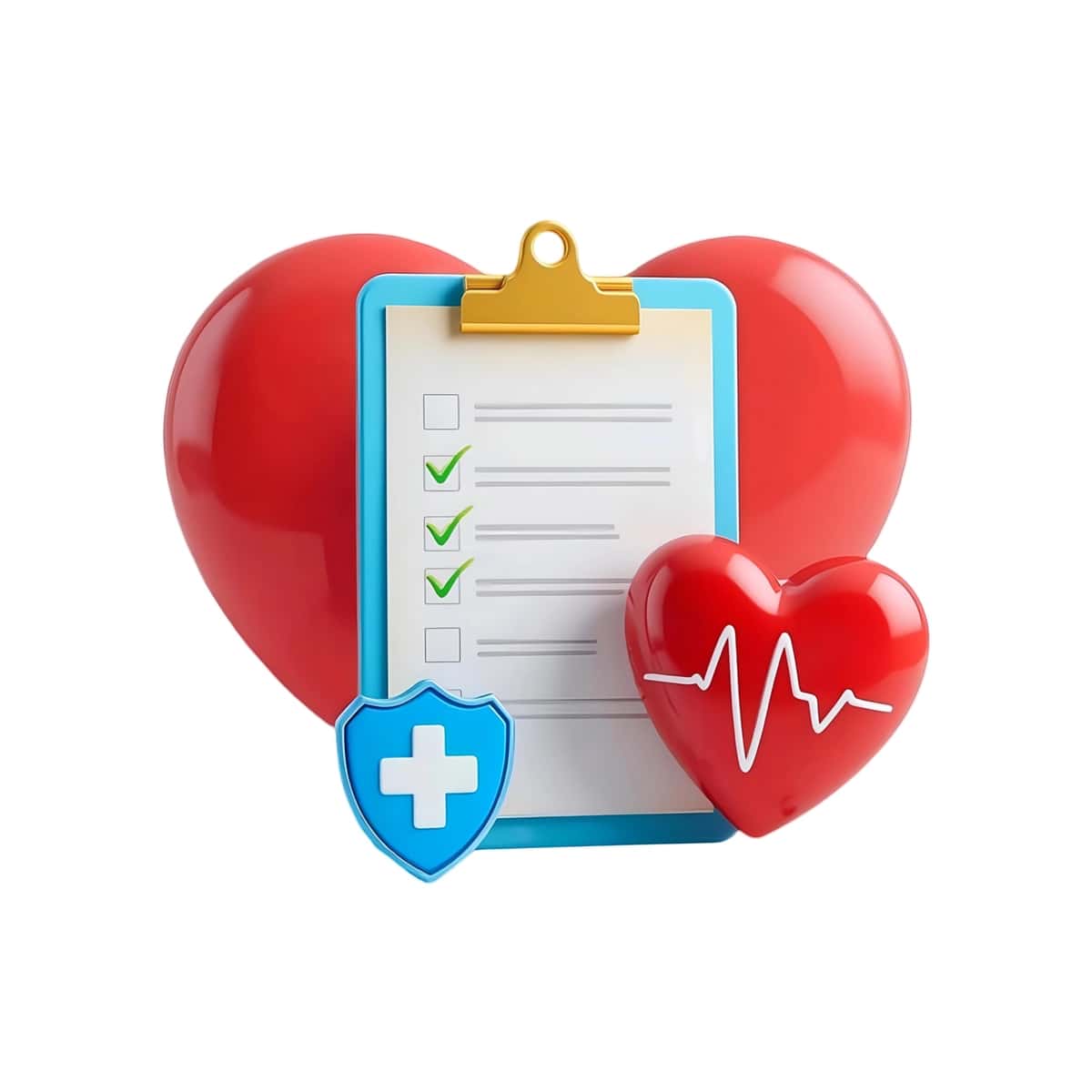 Yurak-qon tomir salomatligini tekshirish ro'yxati tushunchasi | Cardiovascular health checkup checklist concept 1