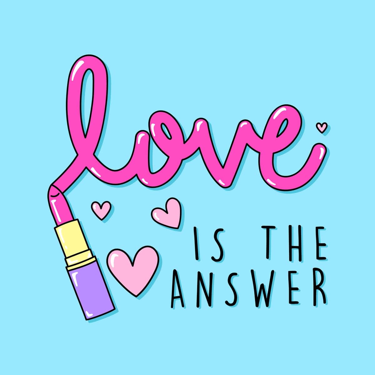 "Sevgi - javob" so'zi tushirilgan pushti lab bo'yog'i | Pink lipstick with word love is answer 1
