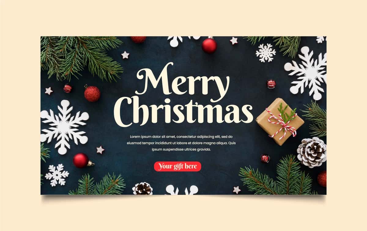 Rojdestvo bannerlari dizayni shabloni | Christmas banner design template 1