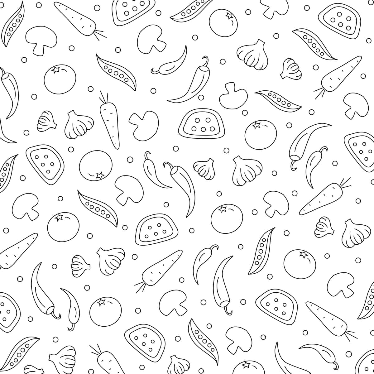 Qo'lda chizilgan yangi sabzavotlar sog'lom oziq-ovqat qishloq xo'jaligi bilan plakat | Poster with hand drawn fresh vegetables healthy food agriculture 1