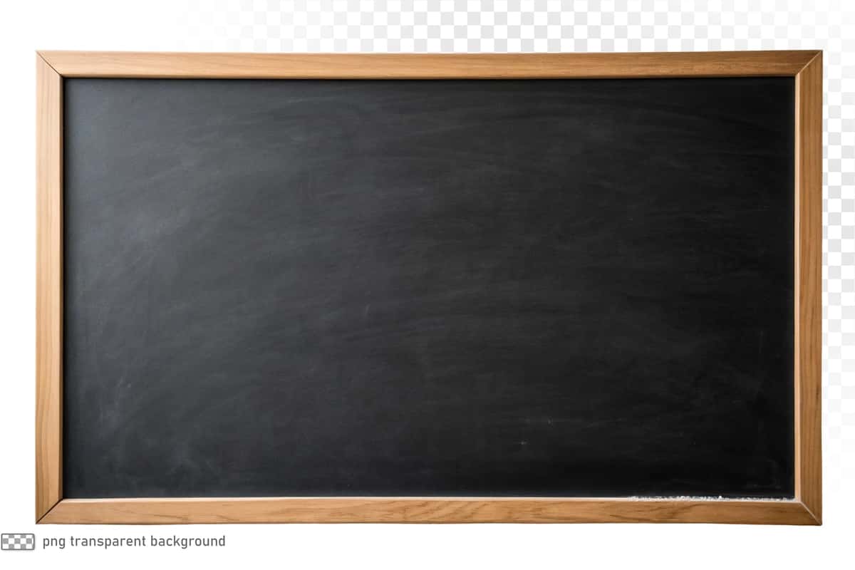 Yog'och ramkali bo'sh qora doska | Blank blackboard with wooden frame 1