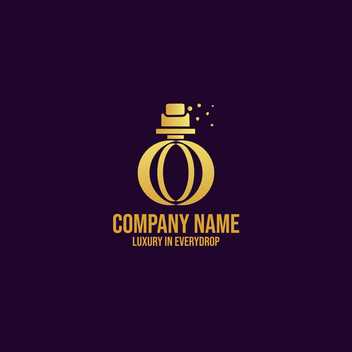 Vektorli hashamatli parfyum logotipi shabloni tushunchasi | Vector luxury perfume logo template concept 1