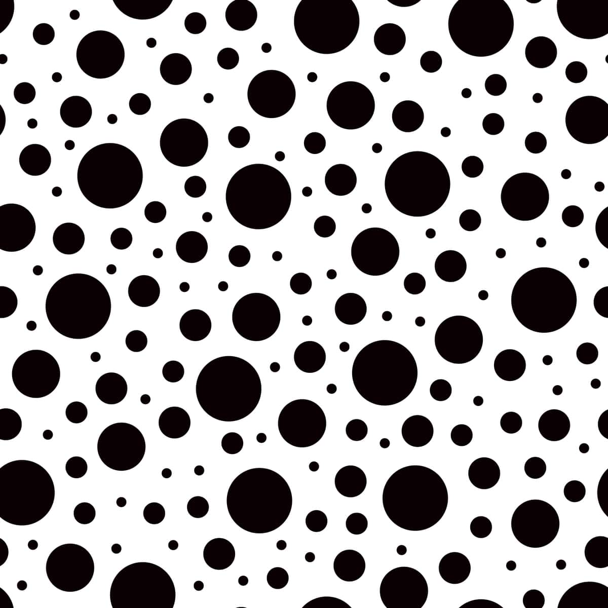 Polka nuqta qora oq choksiz naqsh qo'lda chizilgan tasvir takroriy bezak | Polka dot black white seamless pattern hand drawn image repeat ornament 1