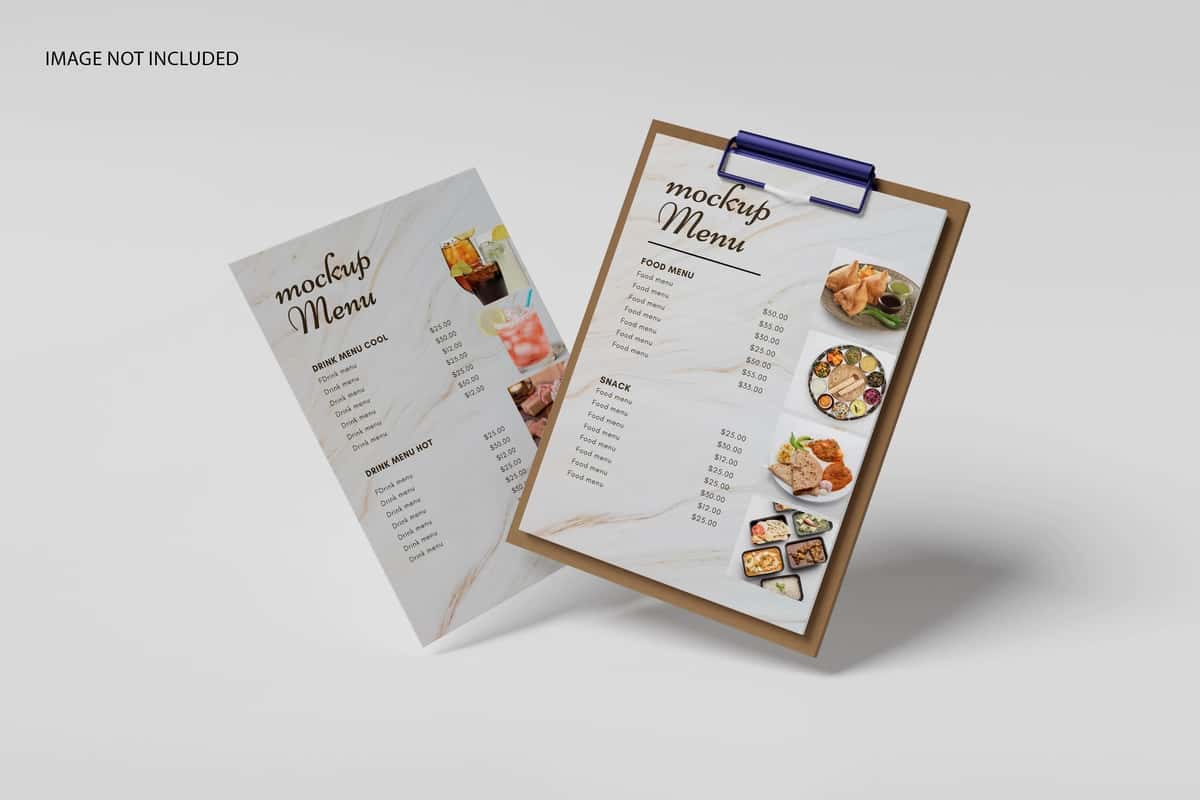 Menyu maketi | Menu mockup 1
