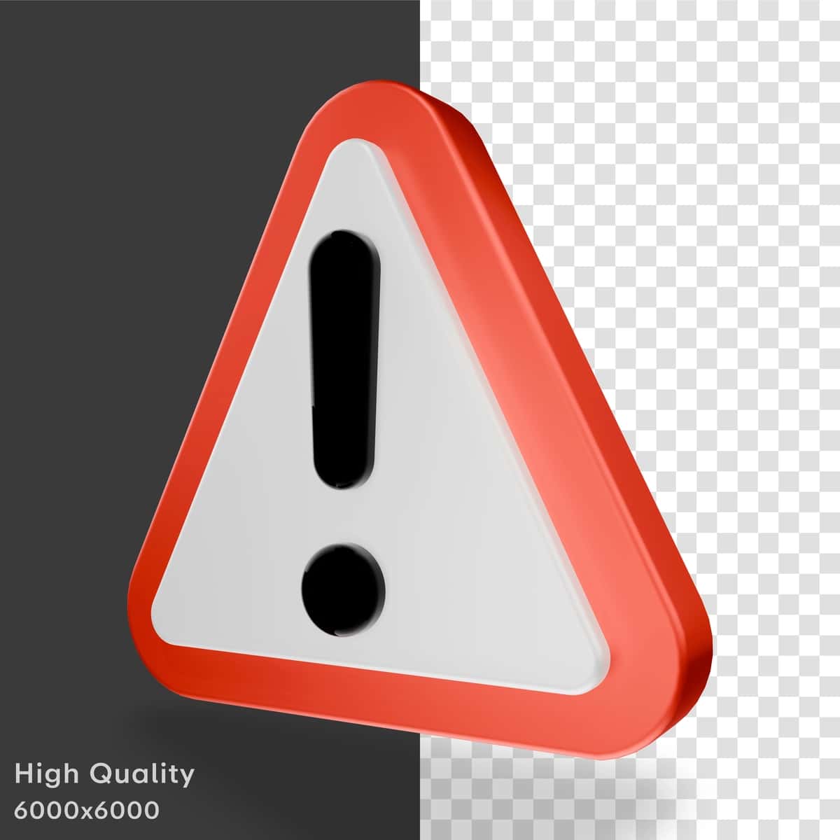 Undov belgisi 3d png shaffof tasvir | Exclamation mark 3d png transparent image 1