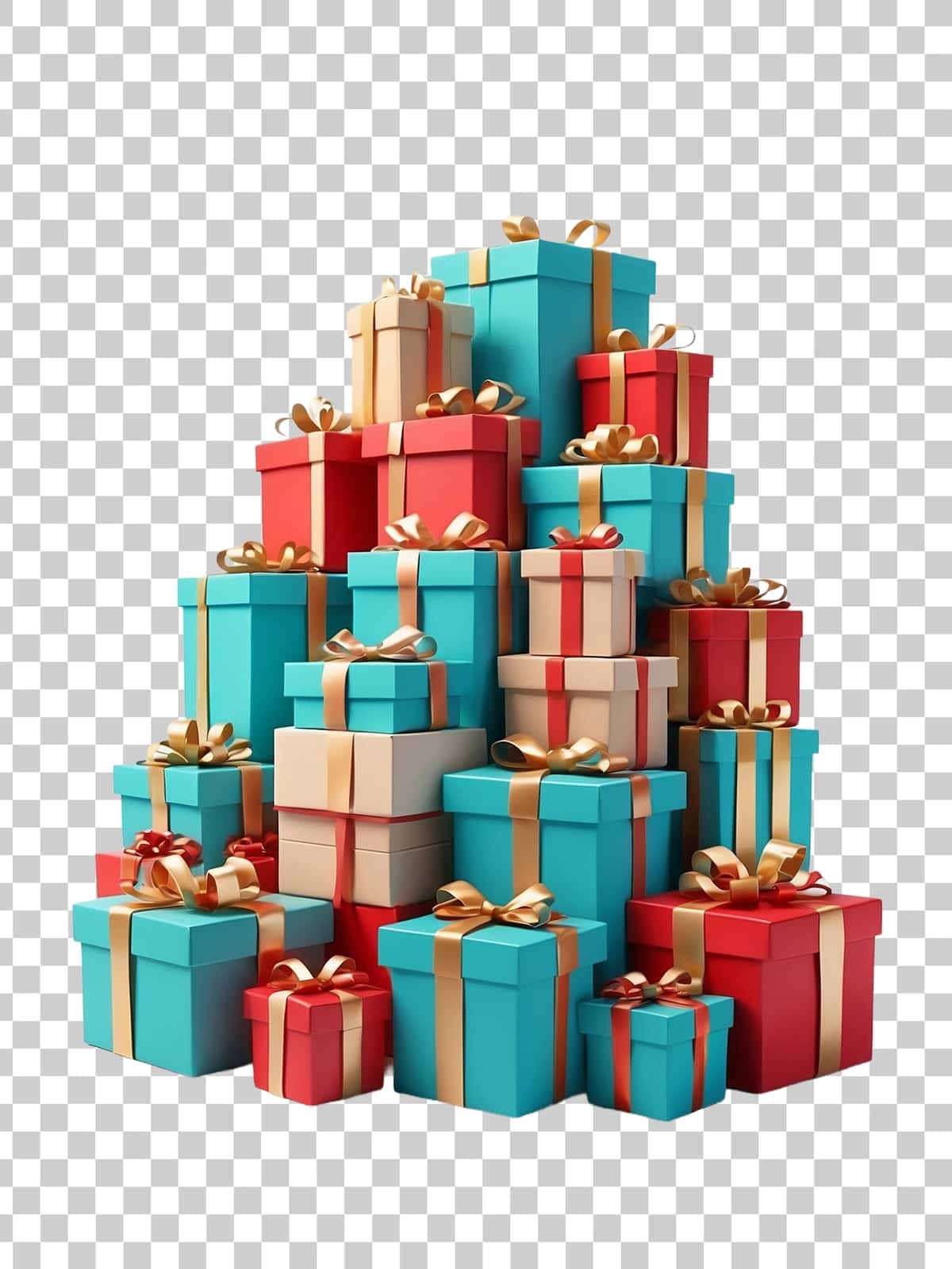 3D sahna rangli qoziq sovg'a qutilari oq fon | 3d scene colorful pile gift boxes white background 1
