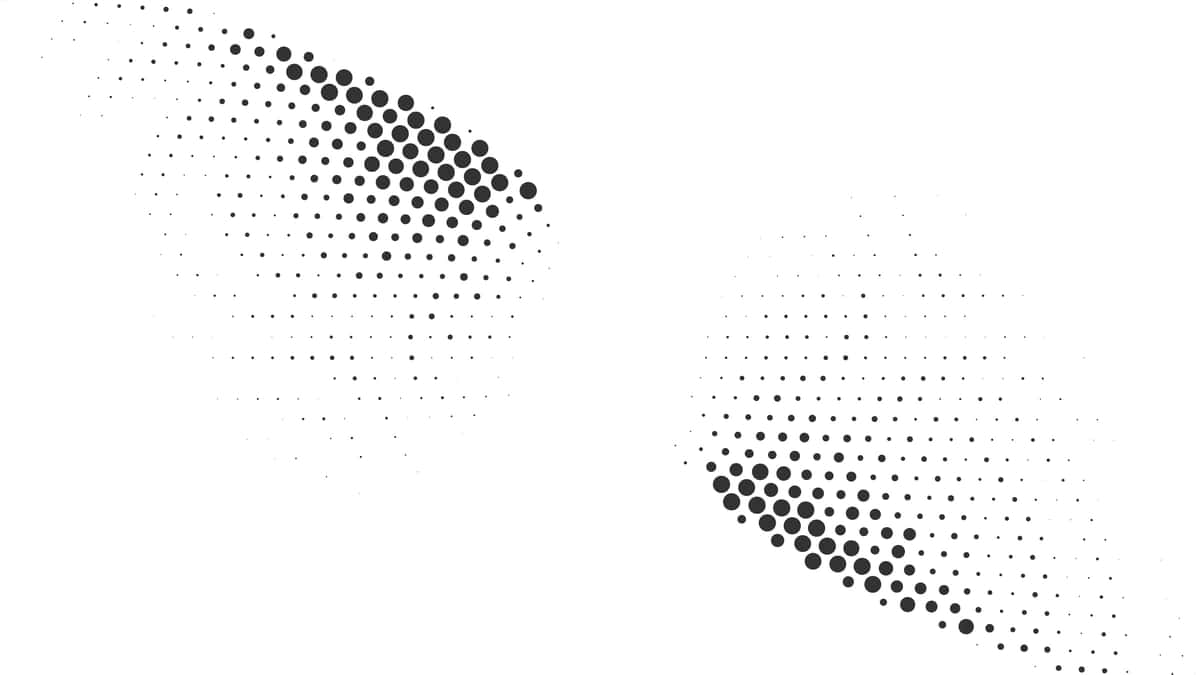 Mavhum yarim rangli nuqtali aylanmalar | Abstract halftone dot swirls 1