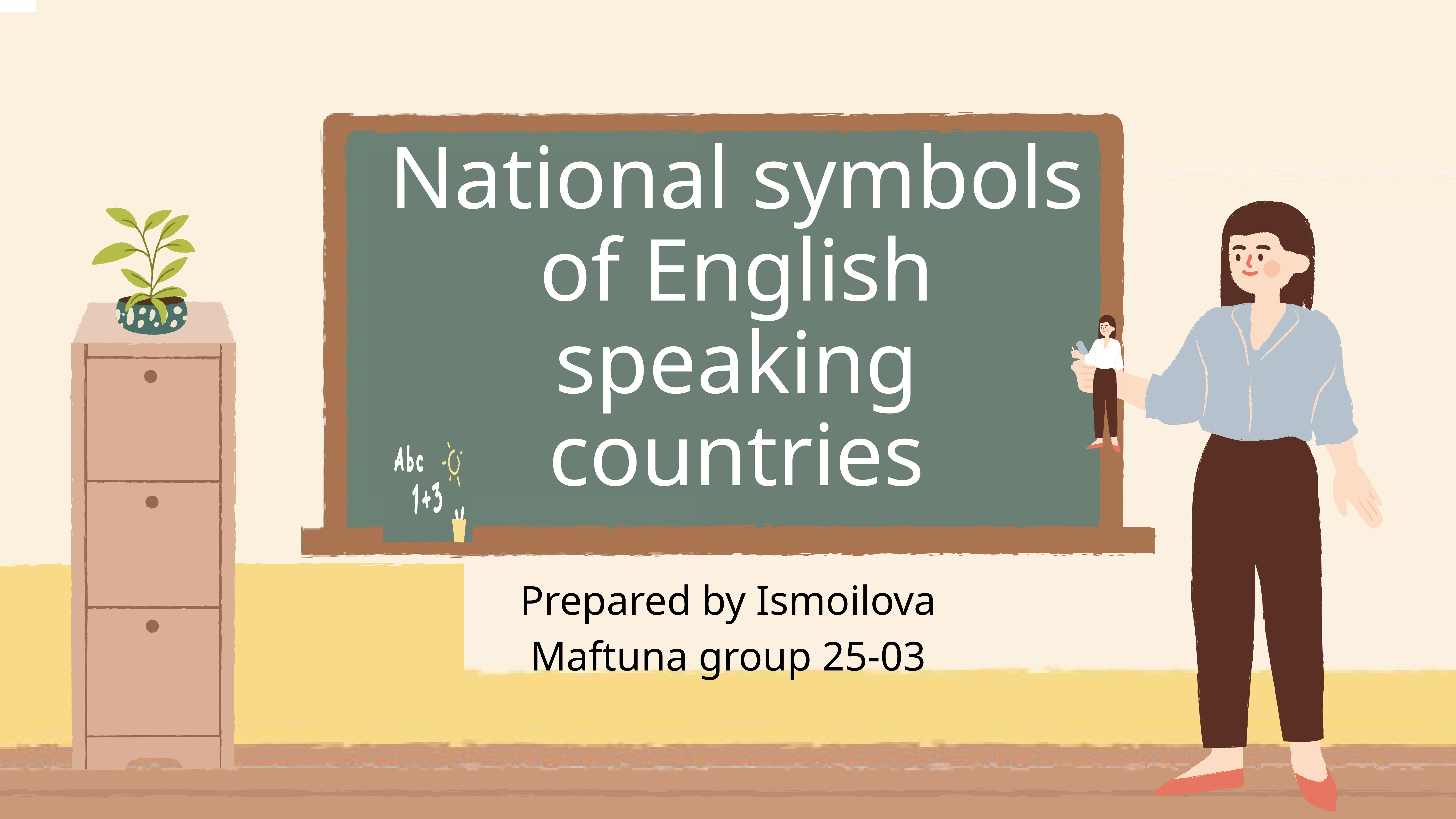 National symbols of English speaking countries