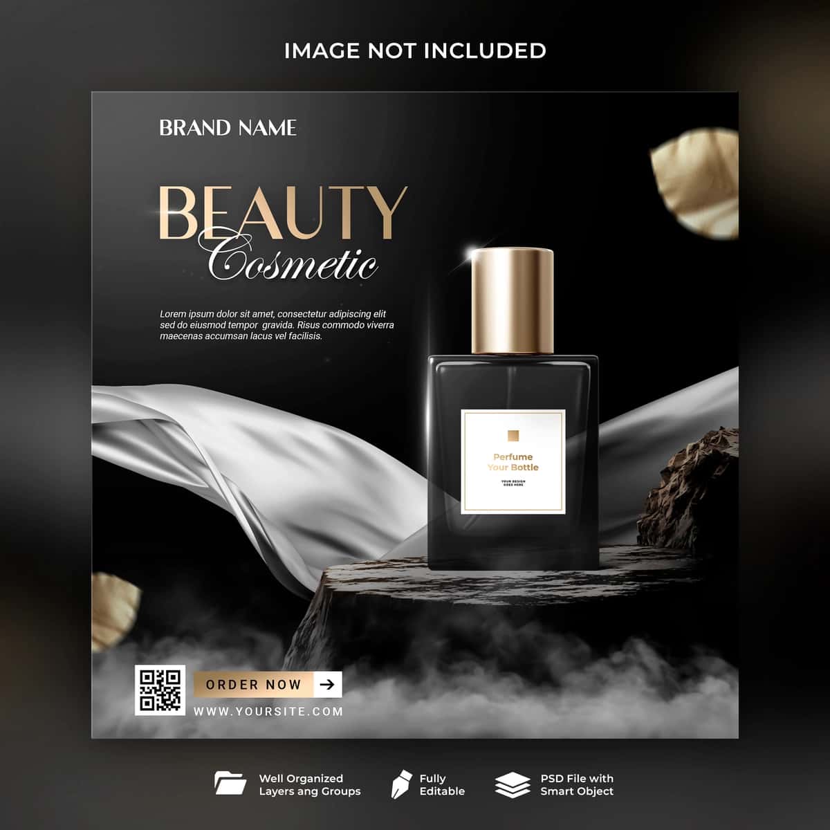 Parfyumeriya go'zallik mahsulotlari bo'yanish savdosi hikoyasi posti ijtimoiy media shablonlari | Perfume beauty products makeup sale story post social media template 1